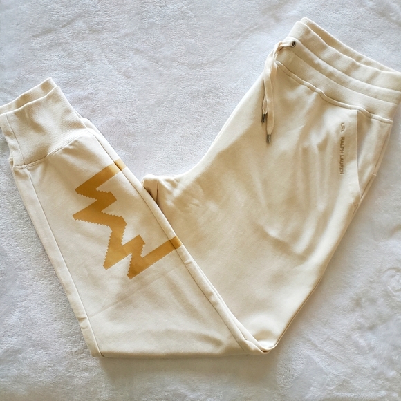 Lauren Ralph Lauren Pants - LAUREN RALPH LAUREN Classic French Terry Cream Jogger Pant--L